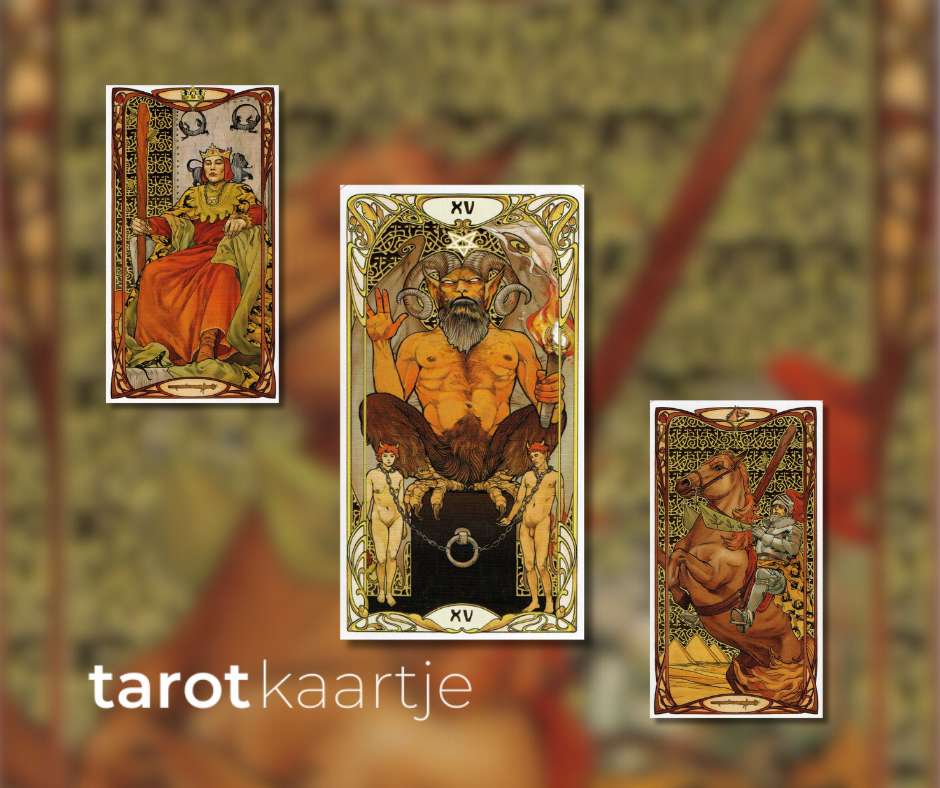 numerologie van hofkaarten, koning van staven, de duivel en ridder van staven